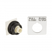 Schneider Electric 9001SKR9 - Push button head, Harmony 9001SK, plastic, witho