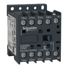 Schneider Electric CA2KN22P7 - Control relay, TeSys K, 2 NO + 2 NC, lt or eq to