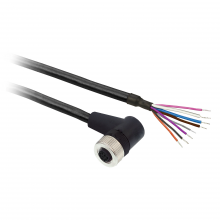 Schneider Electric XZCP53P12L2 - Pre wired connectors XZ, elbowed female, M12, 8