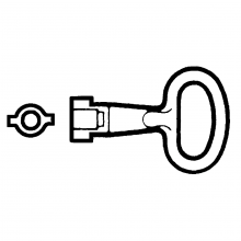 Schneider Electric NSYLDB5 - Metal key for 5mm double bar insert