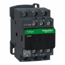 Schneider Electric LC1D09G7TQ - IEC contactor, TeSys Deca, nonreversing, 9A, 5HP