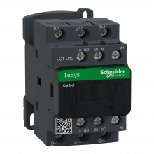 Schneider Electric LC1D12G7TQ - IEC contactor, TeSys Deca, nonreversing, 12A, 7.