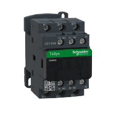 Schneider Electric LC1D18F7TQ - IEC contactor, TeSys Deca, nonreversing, 18A, 10