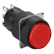 Schneider Electric XB6EAA41P - Monolithic push button, Harmony XB6E, round red