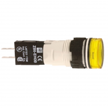 Schneider Electric XB6AV5GB - Complete pilot light, Harmony XB6, round yellow,