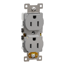 Schneider Electric SQR42101GY - Socket-outlet, X Series, 15A, standard, duplex,