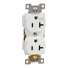 Schneider Electric SQR42204WH - Socket-outlet, X Series, 20A, standard, duplex,