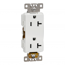 Schneider Electric SQR44201WH - Socket-outlet, X Series, 20A, decorator, tamper