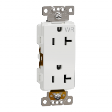 Schneider Electric SQR44214WH - Socket-outlet, X Series, 20A, decorator, tamper