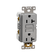Schneider Electric SQR51201GY - Socket-outlet, X Series, 20A, decorator, GFCI, t