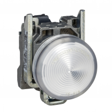 Schneider Electric XB4BV61 - Pilot light, Harmony XB4, metal, white, 22mm, pl