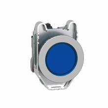 Schneider Electric XB4FVG6 - Pilot light, Harmony XB4,metal, blue flush mount