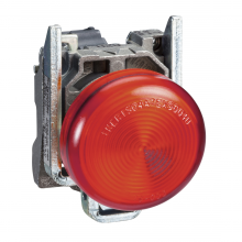 Schneider Electric XB4BV64 - Pilot light, Harmony XB4, metal, red, 22mm, plai