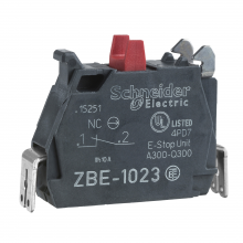 Schneider Electric ZBE1023 - Harmony XB4, Single contact block, silver alloy,