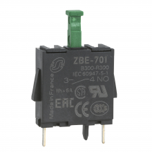 Schneider Electric ZBE701 - Single contact block, Harmony XB4, silver alloy,