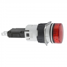 Schneider Electric XB6AV4BB - Complete pilot light, Harmony XB6, round red, pl