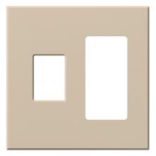 Lutron Electronics VWP-2CR-TP - VAREO WALLPLATE 2GNG CONT/RCPT TAUPE