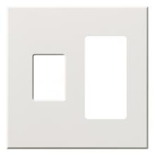 Lutron Electronics VWP-2CR-WH - VAREO WALLPLATE 2GNG CONT/RCPT WHITE
