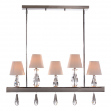 ZEEV Lighting CD10065-5-CH - 6-Light 36&#34; Linear Candle Chandelier