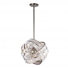 ZEEV Lighting CD10072-8-PN - Una 22&#34; 8-Light, Orbital Crystal Chandelier in Polished Nickel