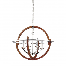 ZEEV Lighting CD10075-6-PN-PW - 6-Light 27&#34; Hybrid Chandelier