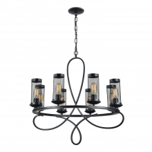 ZEEV Lighting CD10112-8-RCBK - 8-Light 29&#34; Ring Styled Chandelier