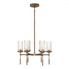 ZEEV Lighting CD10116-6-AB - Triticus 26&#34; 6-Light, Glass Chandelier in Antique Brass