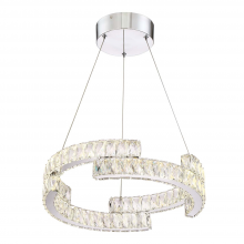 ZEEV Lighting CD10191-LED-CH - LED 20&#34; 3200K Segmental Crystal Ring Chandelier