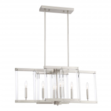 ZEEV Lighting CD10295-6-PN - 6-Light 34&#34; Linear Polished Nickel Chandelier