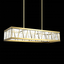 ZEEV Lighting CD11522-LED-AGB - LED 3CCT 48&#34; Thick Engraved Crystals Aged Brass Rectangular Chandelier