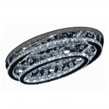 ZEEV Lighting FM60020-LED-CH-RD - LED 22&#34; 2-Tier Oval Flush Mount