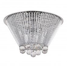 ZEEV Lighting FM60028-4-CH - Dallas 17&#34; 4-Light, Elegant Crystal Flush Mount in Polished Chrome