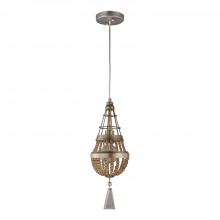 ZEEV Lighting MP40008-1-PSG-CC - Single Light 6&#34; Crystal Vertical Painted Gold Pendant