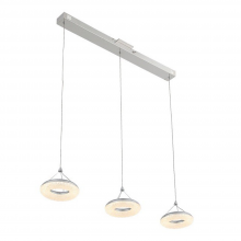 ZEEV Lighting MP40034-LED-CH - Orbit 36&#34; LED Crushed Crystal Ring Multi-Pendant in Chrome