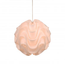 ZEEV Lighting P30024L-1-CH-WH - 1-Light 16&#34; Floral Globe Acrylic Pendant