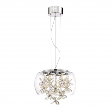 ZEEV Lighting P30077-LED-CH - LED 16&#34; Clear Glass Dome Shade Pendant Light