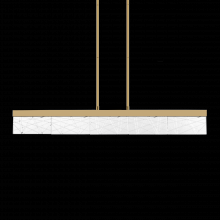 ZEEV Lighting PL11501-LED-43-AGB - LED 3CCT 43&#34; Thick Engraved Crystals Aged Brass Linear Pendant
