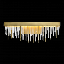 ZEEV Lighting VL10001-LED-24-AGB - LED 3CCT 26" Unique Waterfall Shade Aged Brass Crystal Vanity Light