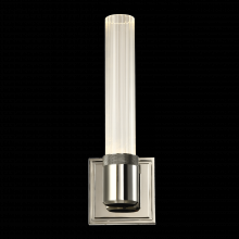 ZEEV Lighting WS11711-LED-1-PN-G3 - LED 3CCT Vertical Wall Sconce, 12&#34; Fluted Glass and Polished Nickel Finish