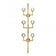 ZEEV Lighting WS70039-6-AGB - 6-Light 60&#34; Aged Brass Oversized Vertical Crystal Wall Sconce