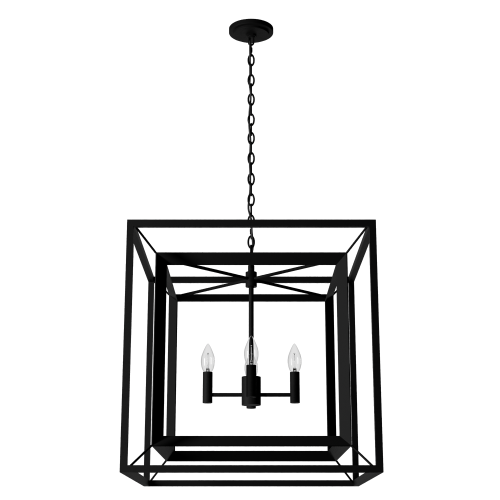 Hunter Doherty 4-Light Natural Iron Island Chandelier
