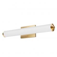 Hunter 19938 - Hunter Holly Grove Alturas Gold with Cased White Glass 2 Light Bathroom Vanity Wall Light Fixture