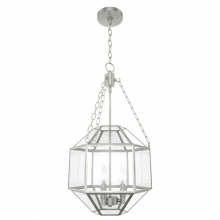 Hunter 19368 - Hunter Indria Brushed Nickel with Seeded Glass 3 Light Pendant Ceiling Light Fixture