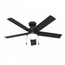 Hunter 51681 - Hunter 52 inch Sea Point Matte Black WeatherMax Indoor / Outdoor Ceiling Fan with LED Light Kit and