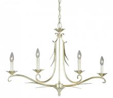 Vaxcel International P0099 - Austen 4L Linear Chandelier Silver Leaf