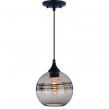 Vaxcel International P0275 - Milano 8-in Mini Pendant Amber Fog Glass Oil Rubbed Bronze