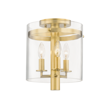 Hudson Valley 1303-AGB - 3 LIGHT FLUSH MOUNT