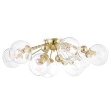 Hudson Valley 8042-AGB - ABBOTT 9 LIGHT SEMI FLUSH