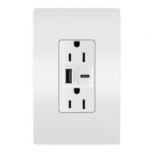 Legrand Radiant R26USBAC6W - radiant? 15A Tamper-Resistant Ultra-Fast USB Type A/C Outlet, White (10 pack)