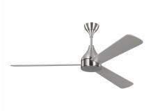 Visual Comfort & Co. Fan Collection 3STMSM60BSD - Streaming Smart 60&#34; Dimmable Indoor/Outdoor Integrated LED Brushed Steel Ceiling Fan
